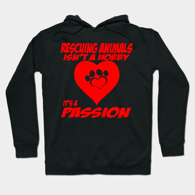 Rescuing Animals Hoodie by Stitched Clothing And Sports Apparel